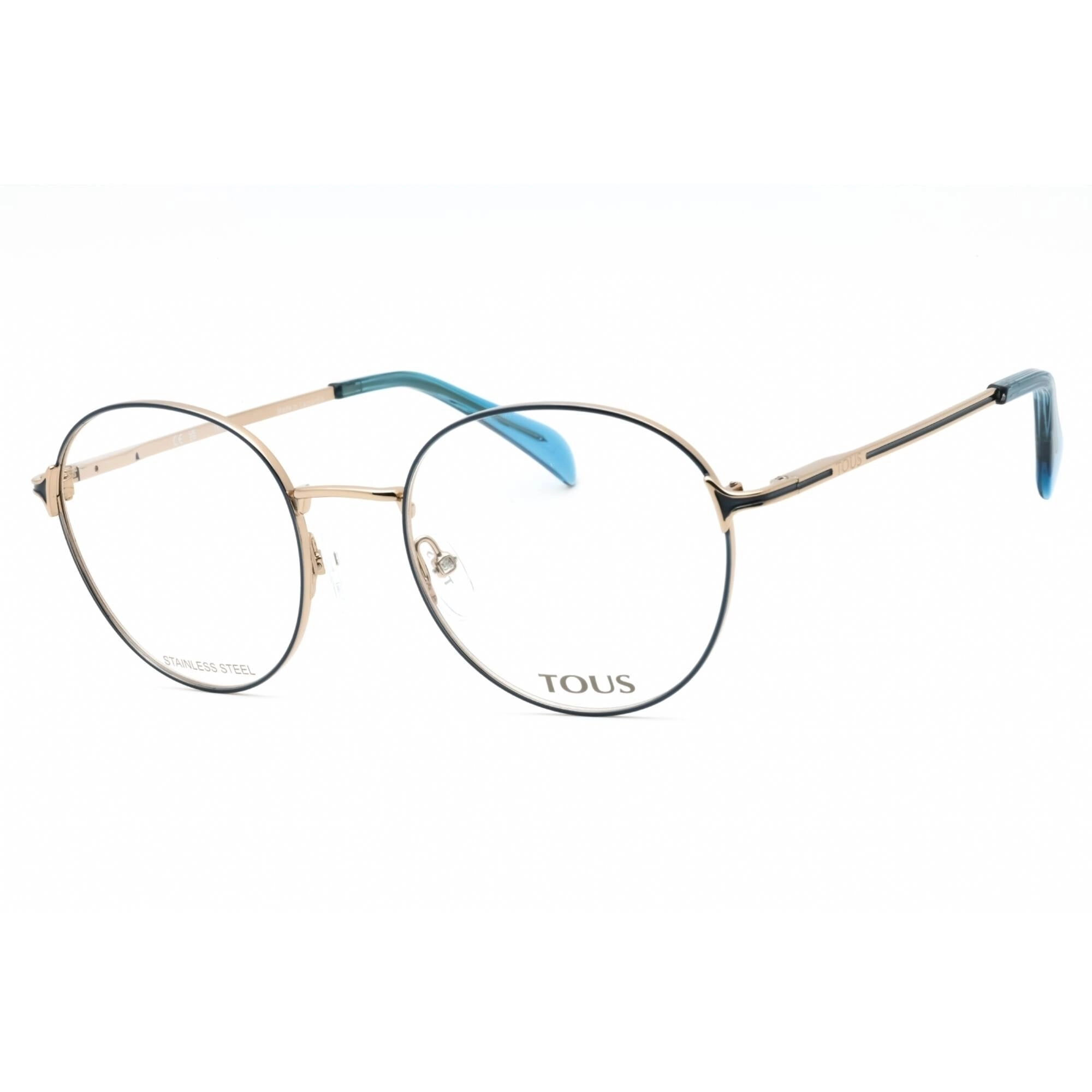 Tous Women's Eyeglasses - Shiny Red Gold Metal Round Full Rim Frame | VTO448 0E59