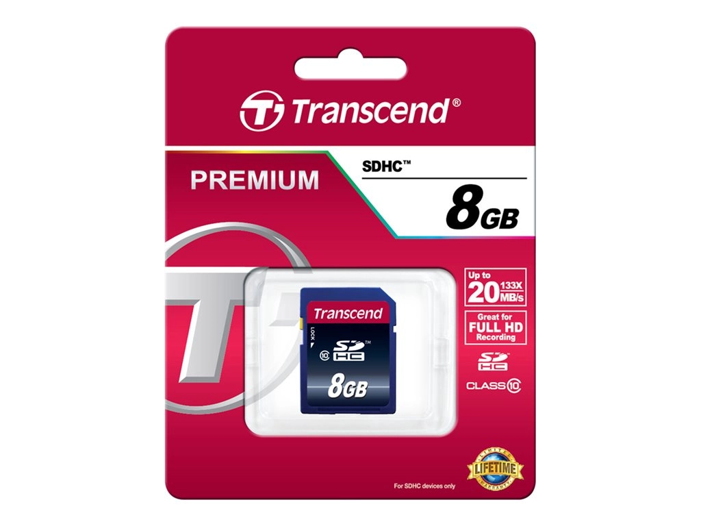 Transcend Ultimate - Flash memory card - 8 GB - Class 10 - 200x - SDHC TS8GSDHC10