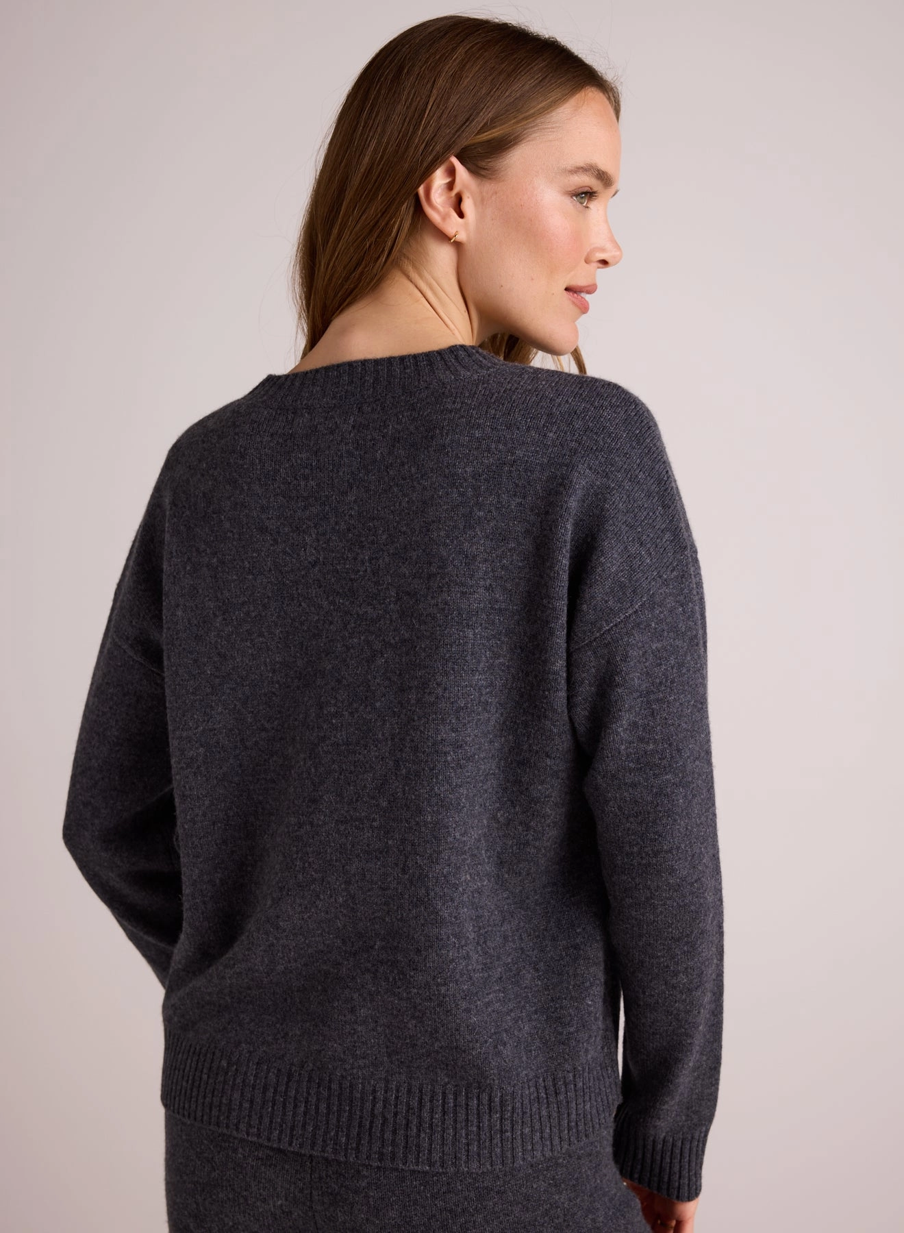 V-Neck Sweater - Charcoal