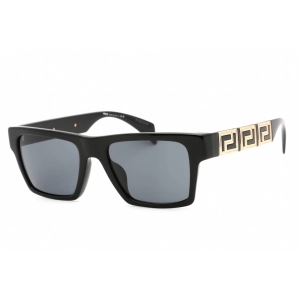 Versace Women's Sunglasses - Black Rectangular Frame Dark Grey Lens | 0VE4445F GB1/87