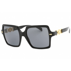 Versace Women's Sunglasses - Black Square Shape Frame Dark Grey Lens | 0VE4441 GB1/87