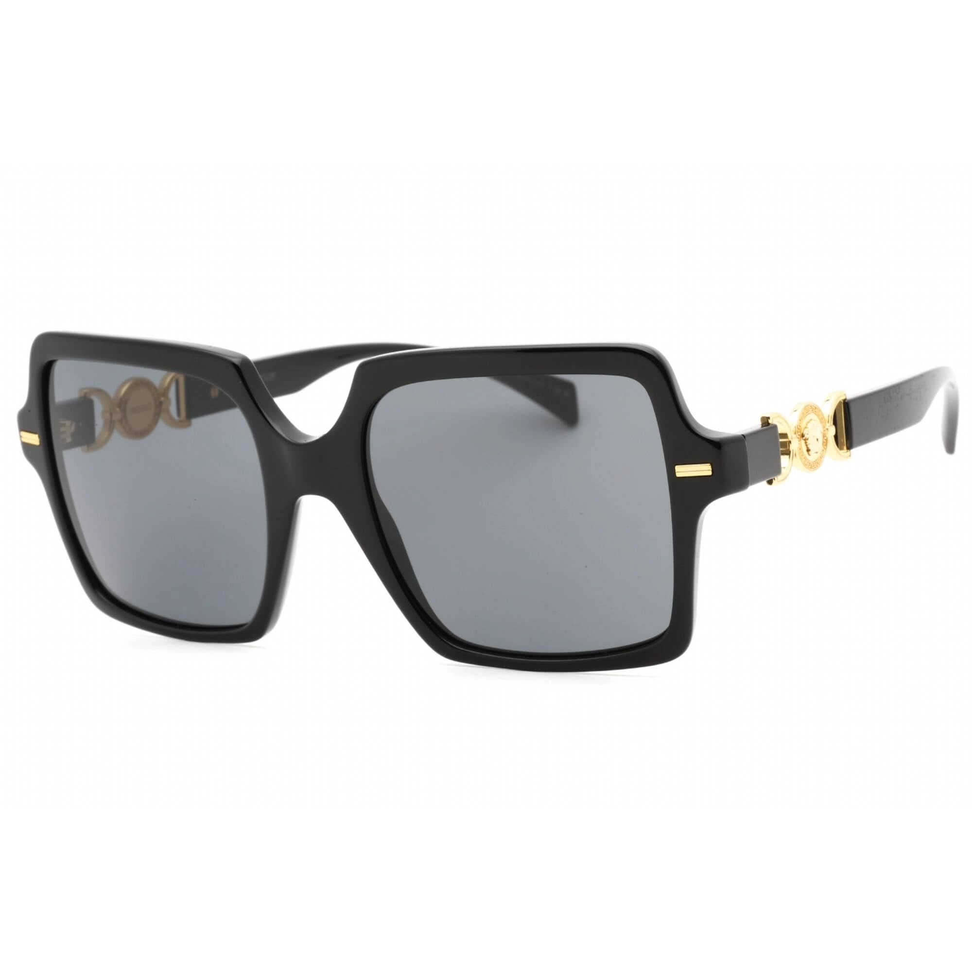 Versace Women's Sunglasses - Black Square Shape Frame Dark Grey Lens | 0VE4441 GB1/87
