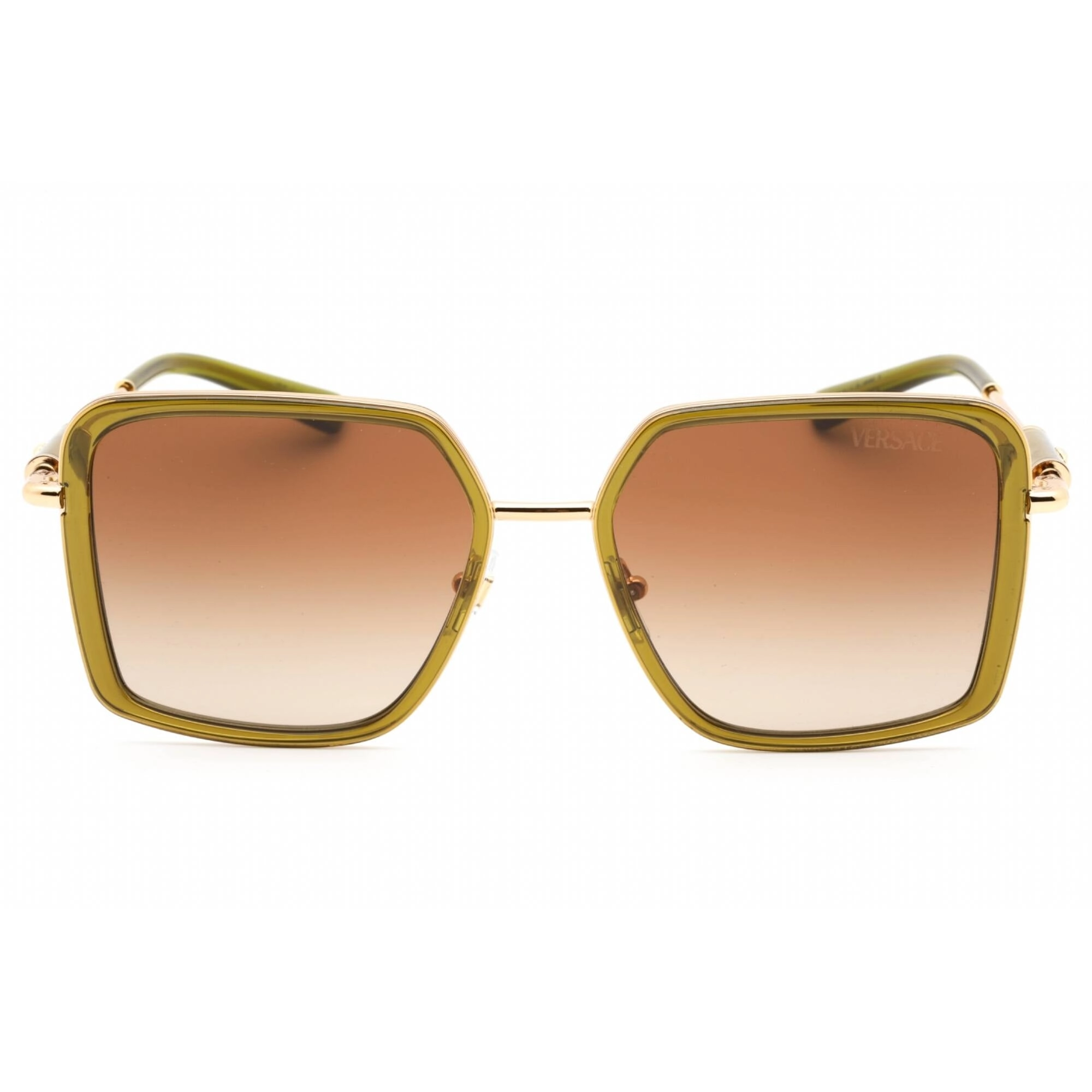 Versace Women's Sunglasses - Transparent Green/Gold Plastic Frame | 0VE2261 150913